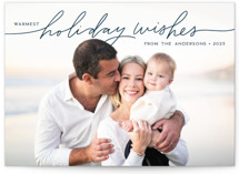 Scripty Holiday Wishes Holiday Photo Cards