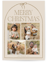 frame bow Holiday Photo Cards