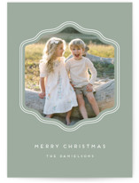 preppy curved frame Holiday Photo Cards