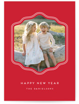 preppy curved frame Holiday Photo Cards