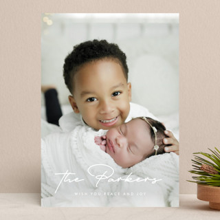 Stylish Surname Holiday Photo Cards