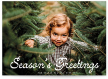 White Christmas Holiday Photo Cards