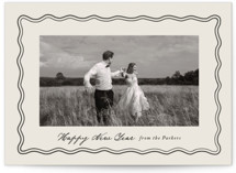 Wavy Vintage Holiday Photo Cards