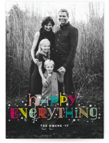Colorful Happy Everything Holiday Photo Cards