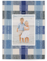 cozy checked plaid Holiday Photo Cards