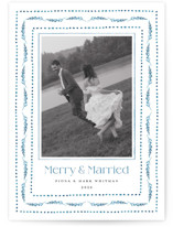 Nostalgic Ribbon Border Holiday Photo Cards