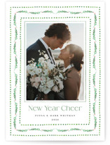 Nostalgic Ribbon Border Holiday Photo Cards