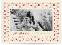 poinsettia tile Holiday Photo Cards