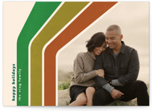 Groovy Stripe Holiday Photo Cards