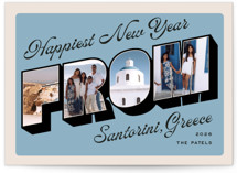 Vintage Postcard Holiday Photo Cards