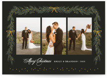Ribbon Garland Holiday Photo Cards