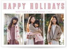 Triple Happiness Holiday Photo Cards