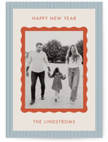 Wavy Edge Holiday Photo Cards