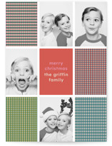 Modern Plaid Holiday Photo Cards