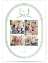 Festive Monogram Holiday Photo Cards