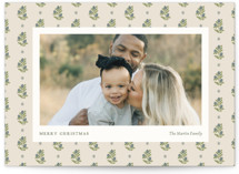 Block Print Holiday Holiday Photo Cards