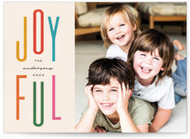 Joyful Split Holiday Photo Cards