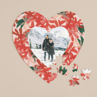 Festive Flora 60-Piece Custom Heart Puzzle