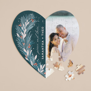 Peace and Love Heart 60-Piece Custom Heart Puzzle
