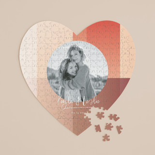 Gradient Background 252-Piece Custom Heart Puzzle