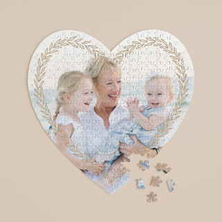 leafy banner 252-Piece Custom Heart Puzzle