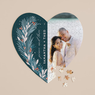 Peace and Love Heart 252-Piece Custom Heart Puzzle