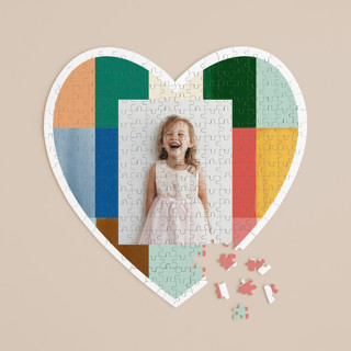 Color Blocking 252-Piece Custom Heart Puzzle