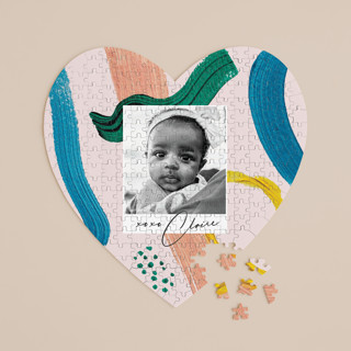 Painterly 252-Piece Custom Heart Puzzle