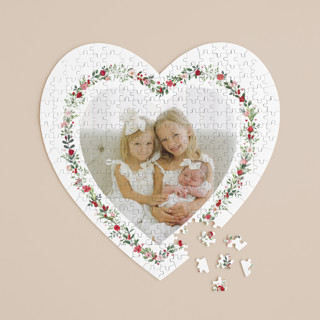 Florals & Hearts 252-Piece Custom Heart Puzzle