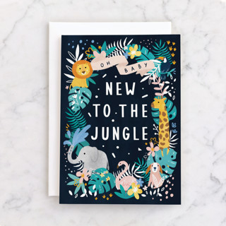 New to the jungle Individual New Baby Greeting Cards