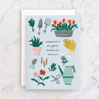 Growing Family Individual New Baby Greeting Cards