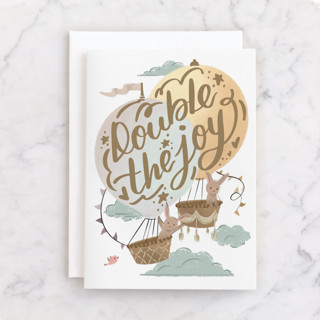 Double the joy Individual New Baby Greeting Cards