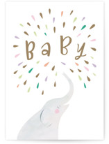 Elephant Shower Individual New Baby Greeting Cards