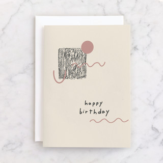 Happy Birthday Abstract Modern Individual Birthday Greeting Cards