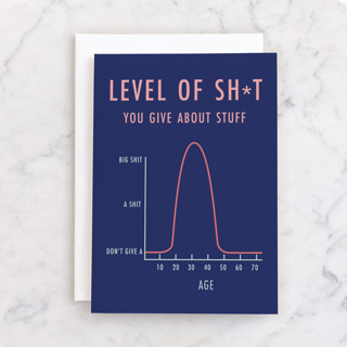level of sh** Individual Birthday Greeting Cards