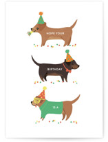 Real Wiener Individual Birthday Greeting Cards