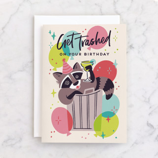 Get Trashed Individual Birthday Greeting Cards