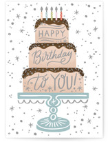 Birthday Cake Tower Individual Birthday Greeting Cards