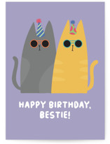 purrfect pair Individual Birthday Greeting Cards