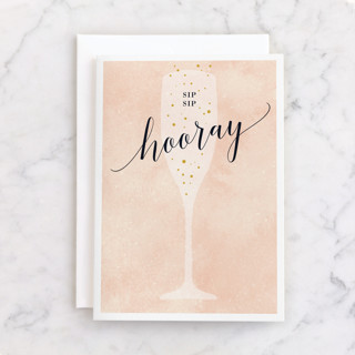 Sip Sip Hooray Let's Celebrate Individual Congrats Greeting Cards