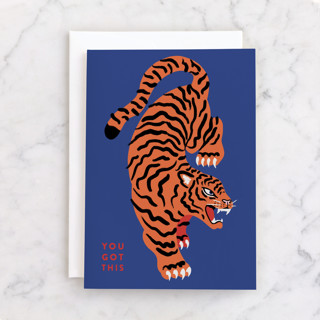 Motivational Tiger Individual Congrats Greeting Cards