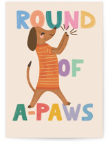 Round of a-paws Individual Congrats Greeting Cards