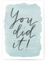 You did it Individual Congrats Greeting Cards