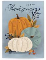 Three pumpkins Individual Seasonal Greeting Cards