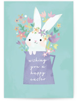 bunny bouquet Individual Seasonal Greeting Cards