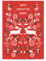 Happy Year of The Rabbit Individual Seasonal Greeting Cards