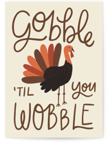 Gobble 'Til You Wobble Individual Seasonal Greeting Cards