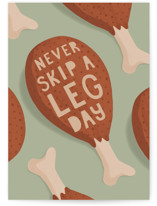 Leg Day Individual Seasonal Greeting Cards
