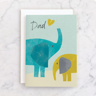 Elephants Individual Father's Day Greeting Cards