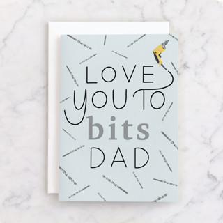Love You to Drill Bits Individual Father's Day Greeting Cards